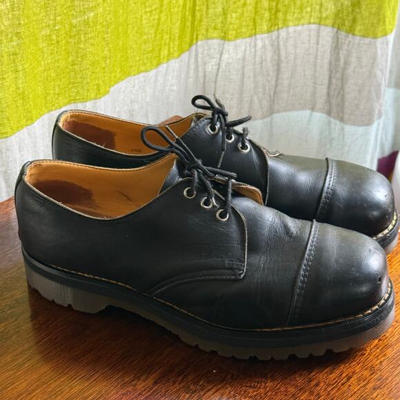 Vintage 90s DR MARTENS Shoes STEEL TOE 9875 Oxfords Made in ENGLAND UK 12 main image 6